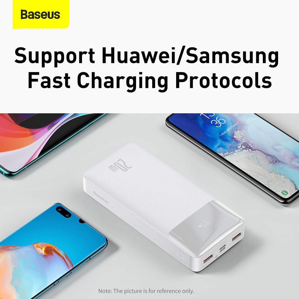 BASEUS powerbank 20000 mAh PD QC3.0 3A 20W PPBD050302 white