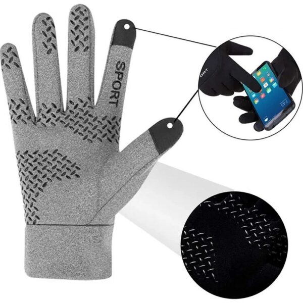 Winter gloves insulated with smartphone function size XL RC-K-1180 gray