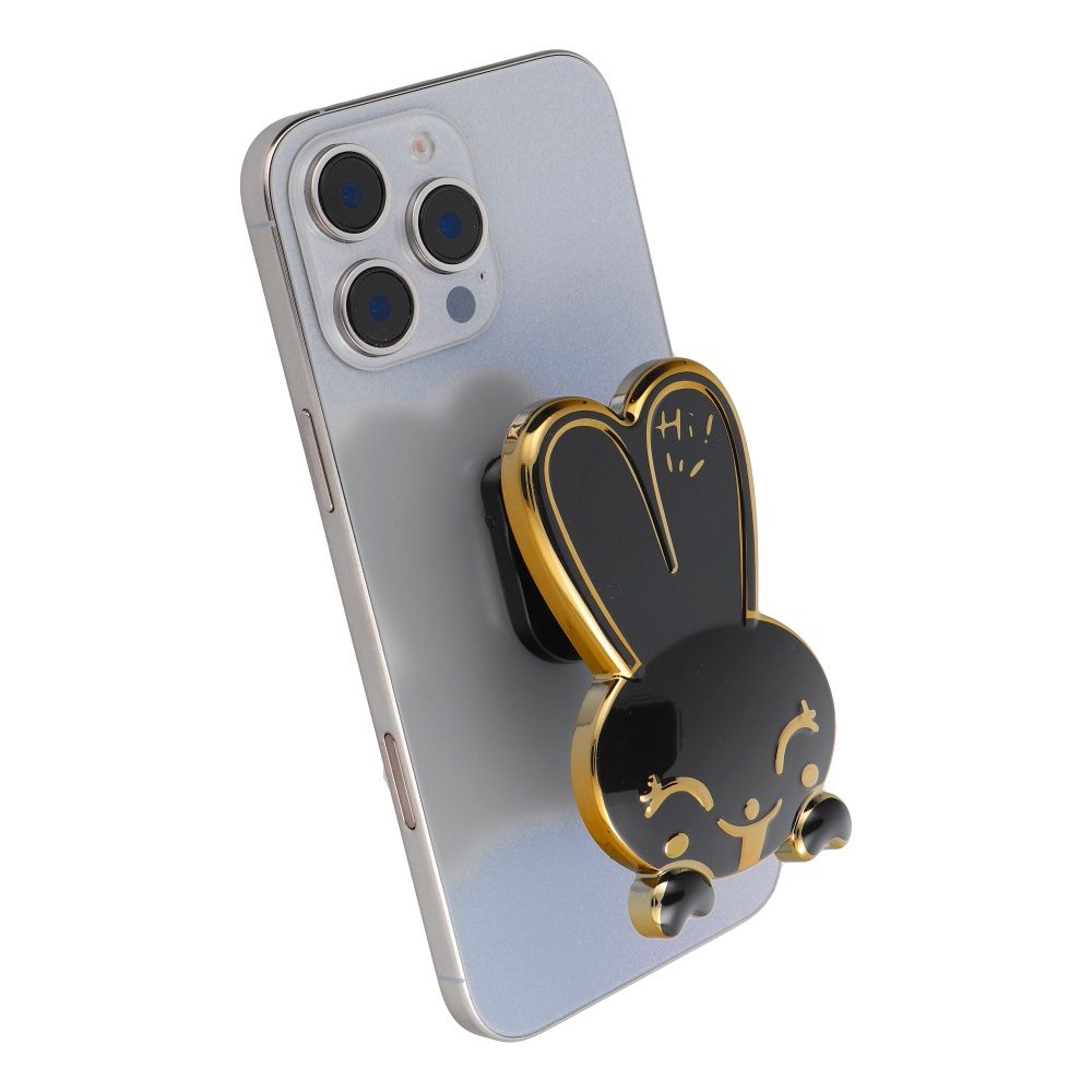 Phone stand RABBIT - stick-on - black