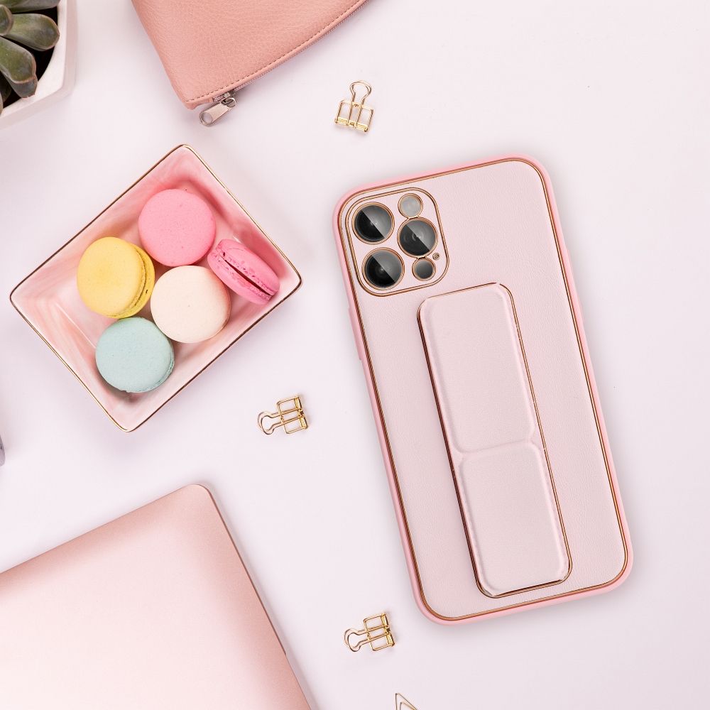 c8b822d9dcda7c04815cb97caab51673 LEATHER CASE KICKSTAND for IPHONE 15 Plus pink