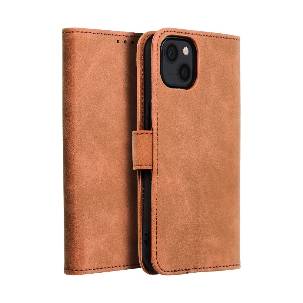c9d6b4e5cab5d9428f5fd12a93ab14b2 TENDER Book Case for IPHONE 13 brown