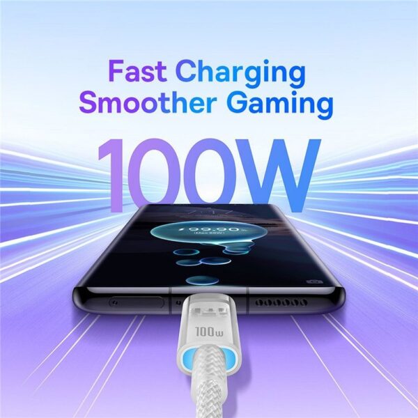 BASEUS cabel Type C to Type C Explorer Fast Charging 100W 2m stellar white P10319703221-00 / CB000043