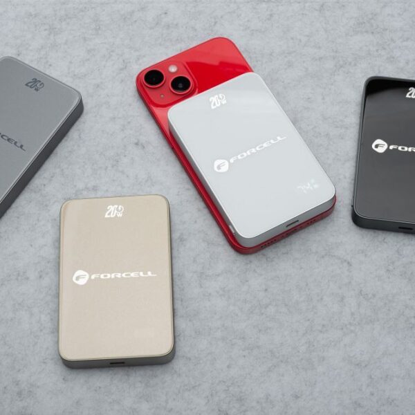 FORCELL F-ENERGY F10K8 Super Slim powerbank compatible with MagSafe PD3.0 QC4.0 15W 10000 mAh titanium dessert