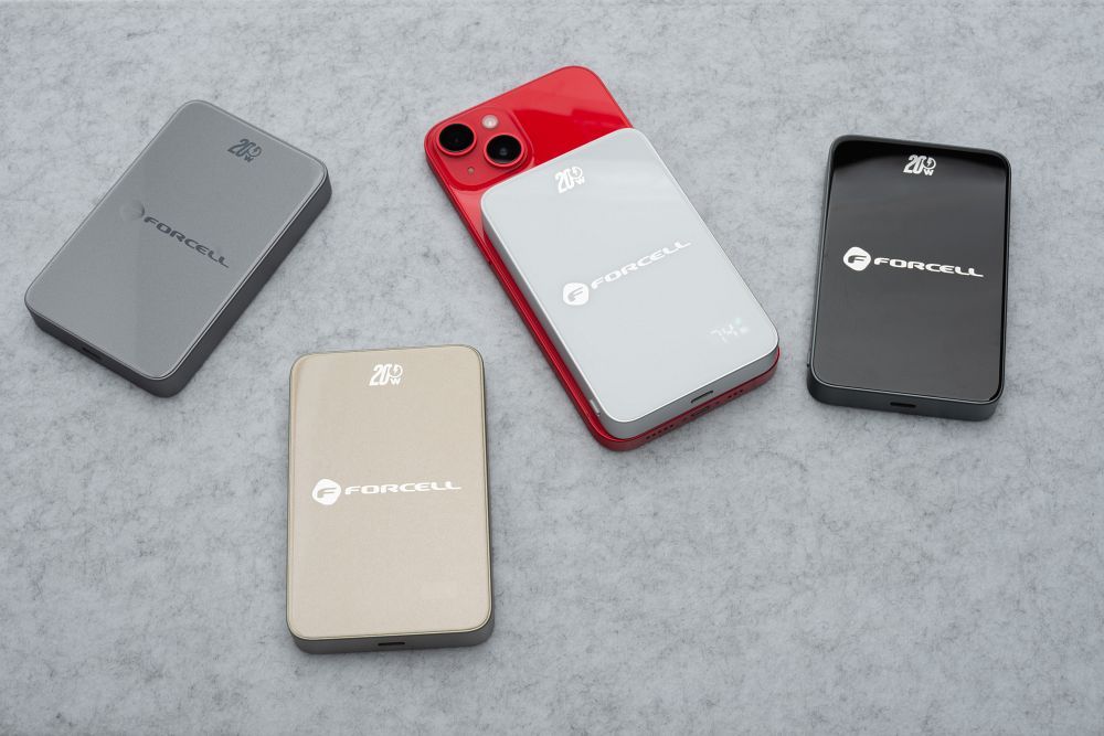 FORCELL F-ENERGY F10K8 Super Slim powerbank compatible with MagSafe PD3.0 QC4.0 15W 10000 mAh titanium dessert