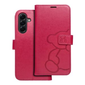 MEZZO Book case for SAMSUNG A56 5G teddy bear magenta