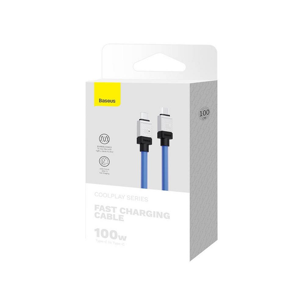 BASEUS cabel Type C to Type C PD 100W Coolplay CAKW000203 1 m blue