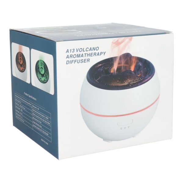 Colorful flame aromatherapy machine / humidifier / diffuser Art Deco model SSP-A13 white