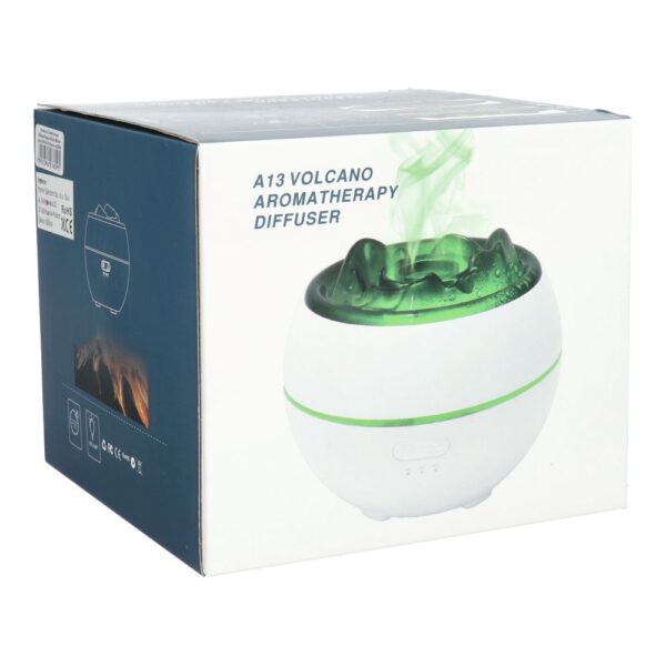 Colorful flame aromatherapy machine / humidifier / diffuser Art Deco model SSP-A13 white