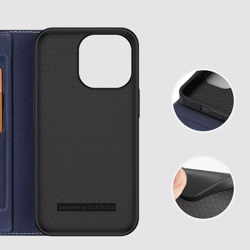 DUX DUCIS wallet case SKIN X2 for IPHONE 14 Pro blue