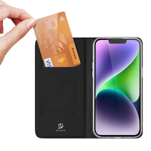 DUX DUCIS wallet case SKIN PRO for IPHONE 15 black