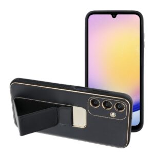 LEATHER CASE KICKSTAND for SAMSUNG A25 5G black