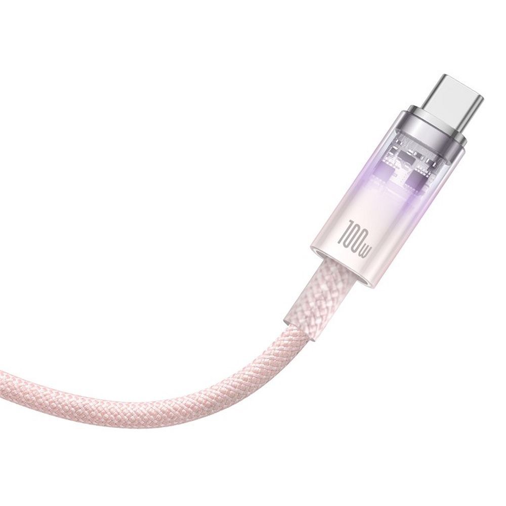 BASEUS cabel Type C to Type C PD 6A 100W Explorer P10319703411-00 / CB000043 1 m pink