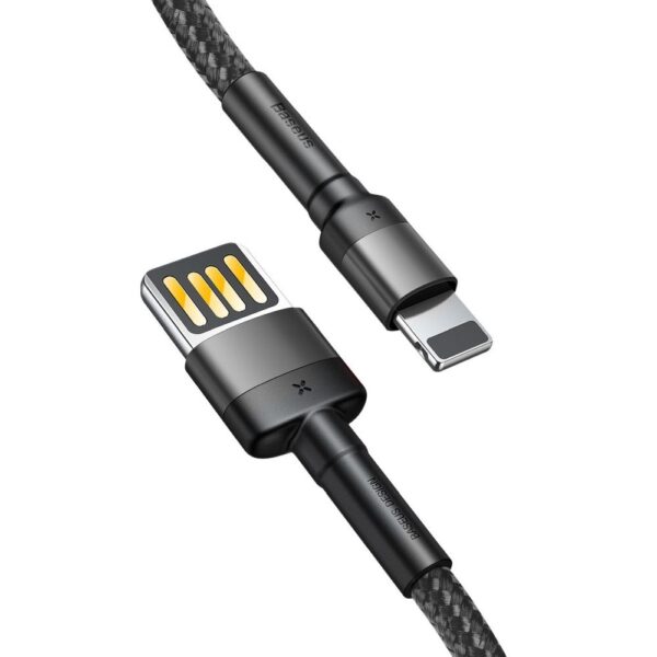 BASEUS cable USB A to Lightning 2,4A Cafule CALKLF-GG1 1 m black gray