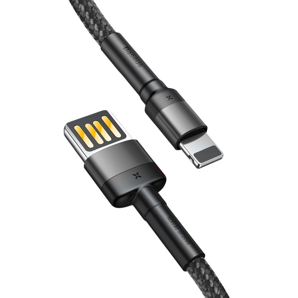 BASEUS cable USB A to Lightning 2,4A Cafule CALKLF-GG1 1 m black gray