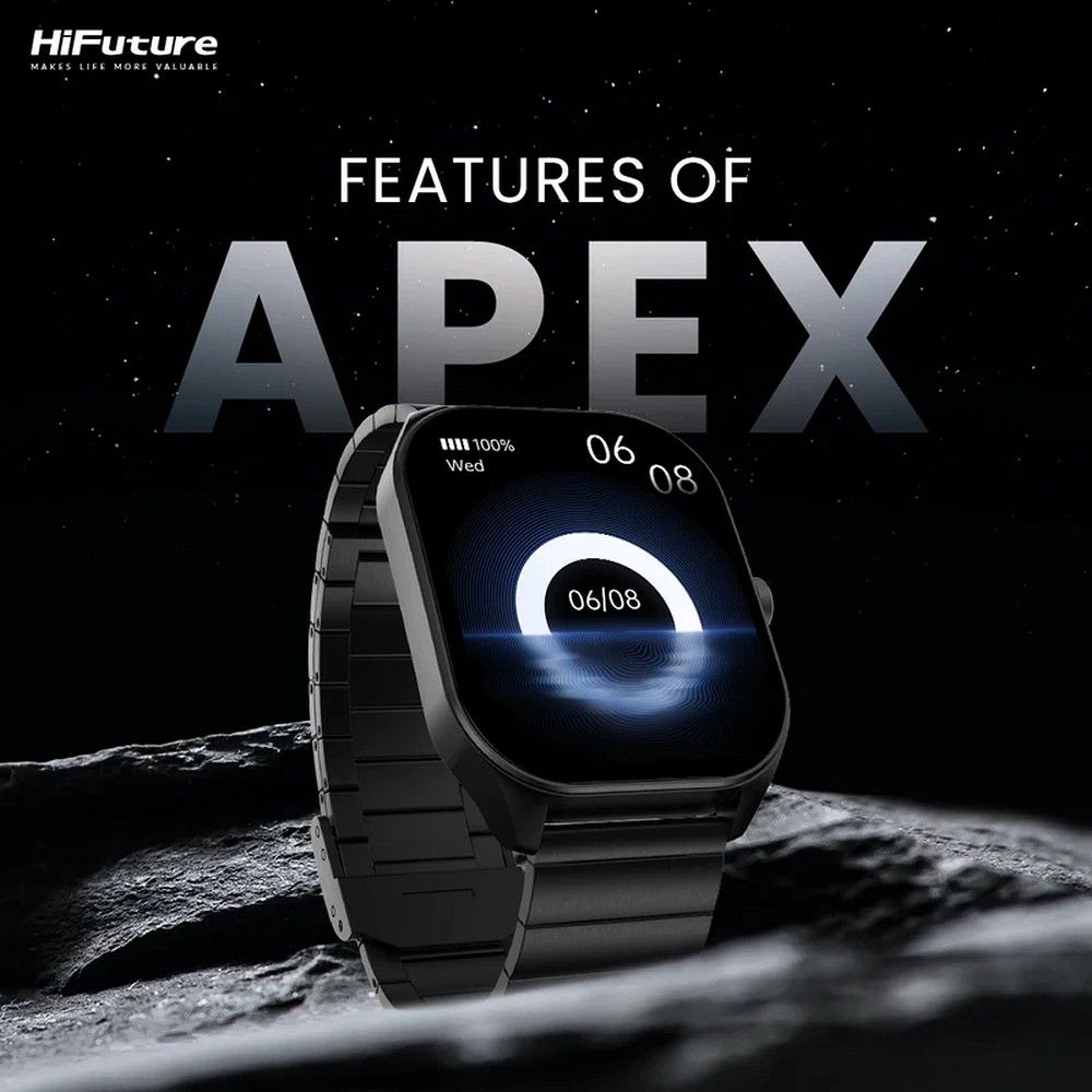 HIFUTURE stainless steel smartwatch with call function APEX (IP68) black