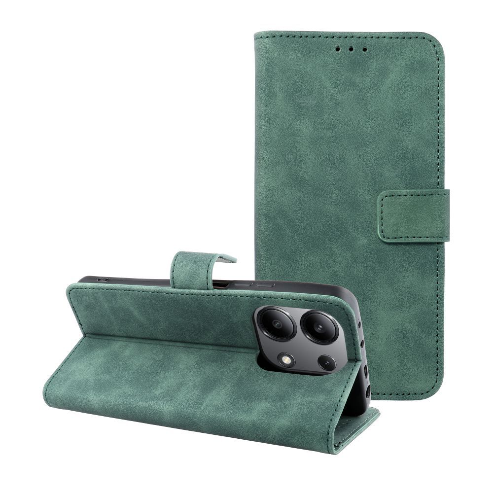 ddc98596ea78a428618f20c65bd5e0a0 TENDER Book Case for XIAOMI Redmi Note 13 4G green
