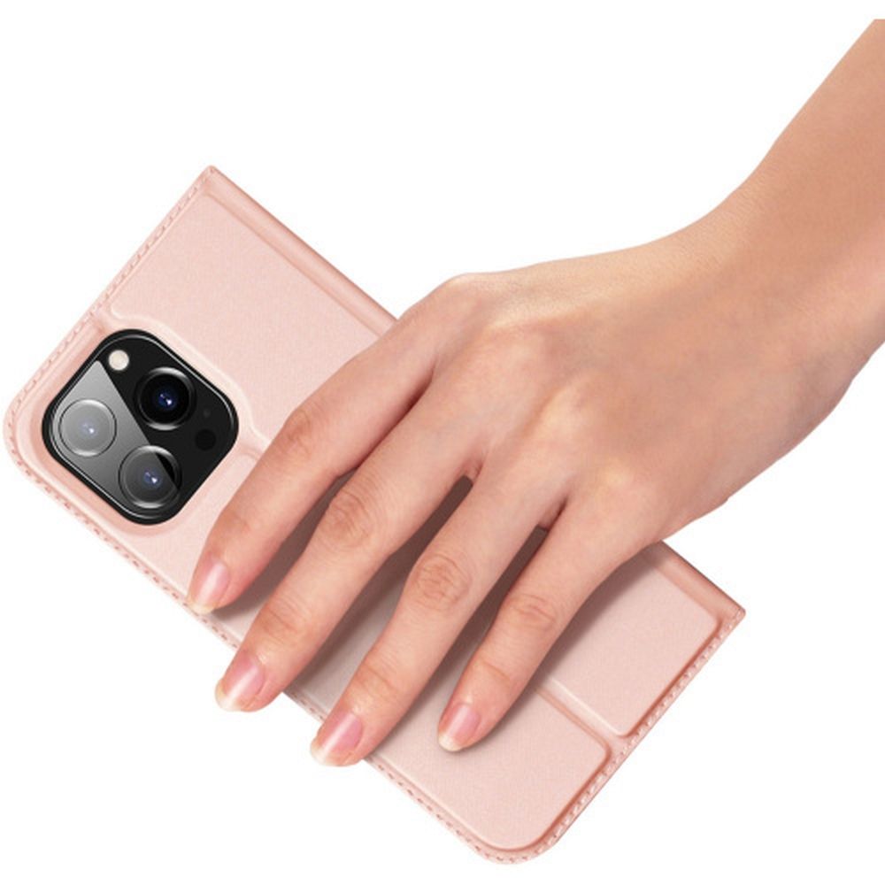 DUX DUCIS wallet case SKIN PRO for IPHONE 15 Pro rose