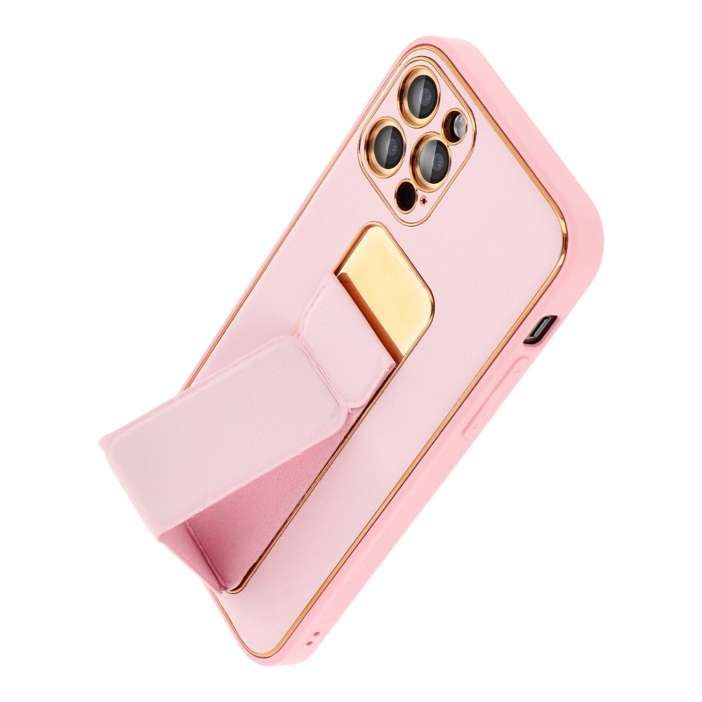 de76ab2f8bfd78deb68dcc06f18e4b86 LEATHER CASE KICKSTAND for IPHONE 15 Plus pink