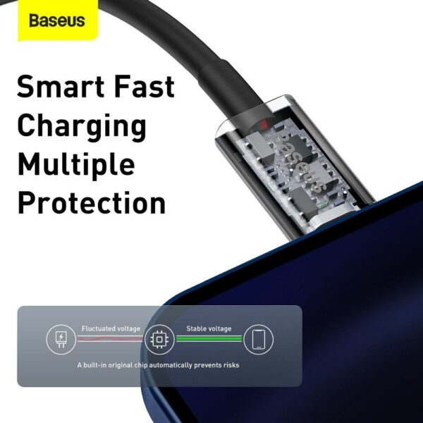 BASEUS cablel Type C to Apple Lightning 8-pin PD20W Power Delivery Superior Series Fast Charging CATLYS-C01 2 meter black