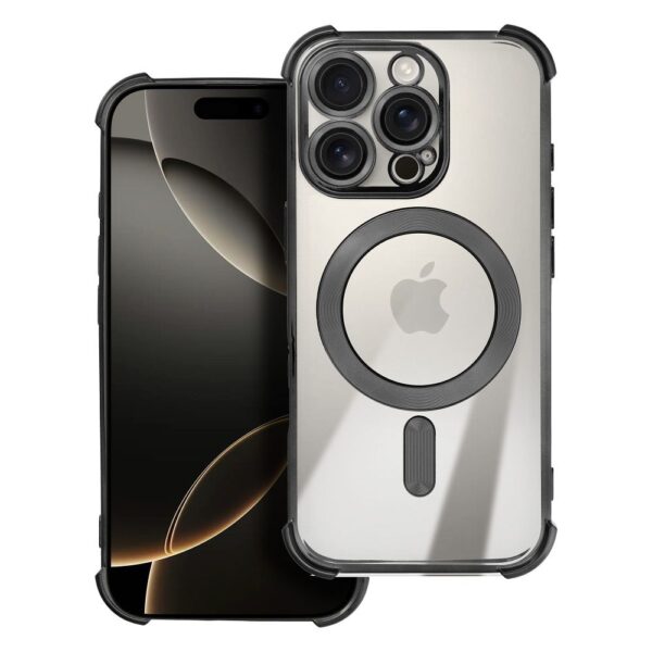 Case ANTISHOCK ELECTRO for IPHONE 17 Pro compatible with MagSafe black