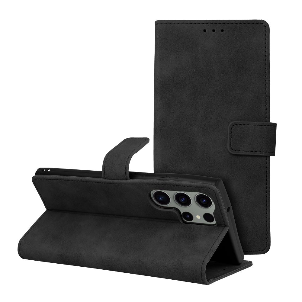 e27499987a4f6188fc9f0e0673821d87 TENDER Book Case for SAMSUNG S23 Ultra black
