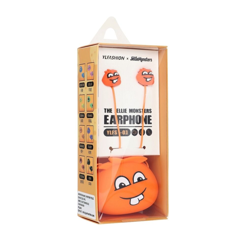 Earphones JELLIE MONSTER Orange YLFS-01 Jack 3,5mm orange