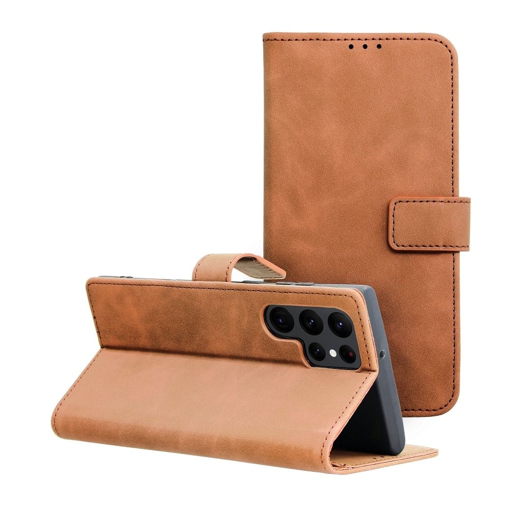 e293326c40061f6878fc65c0c19fbb1f TENDER Book Case for SAMSUNG S22 Ultra brown