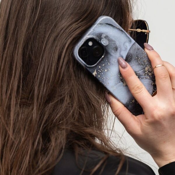 FORCELL F-PROTECT Mirage case compatible with MagSafe for IPHONE 15 PRO marble mist