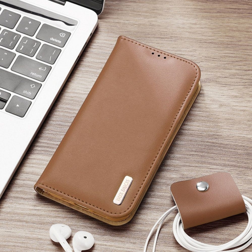 DUX DUCIS wallet case HIVO for IPHONE 15 brown