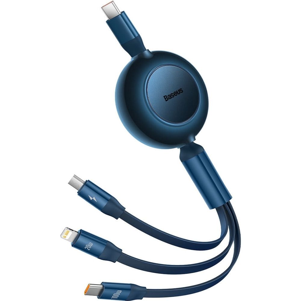 BASEUS cable 3in1 Type C to Micro USB / Lightning / Type C PD QC4.0 3,5A 100W CAMJ010203 1,1 blue