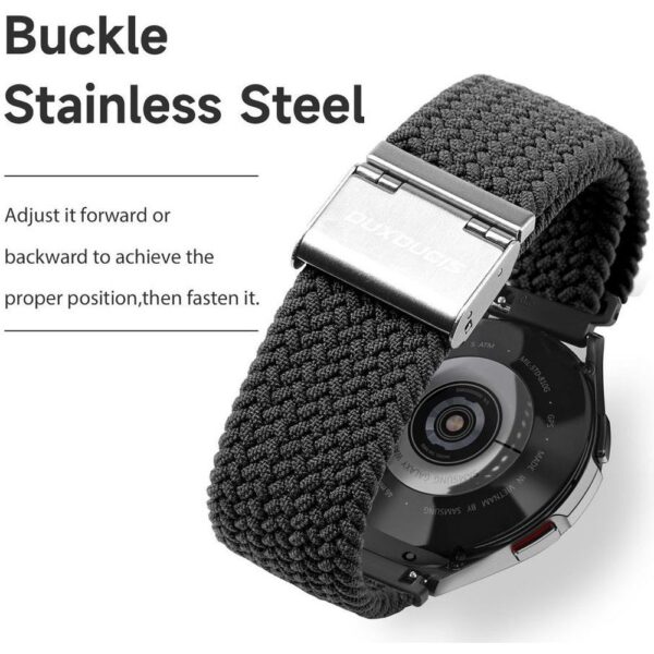 DUX DUCIS strap MIXTURE II stretchable braided 20 mm black