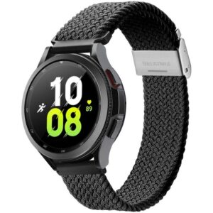 DUX DUCIS strap MIXTURE II stretchable braided 20 mm black