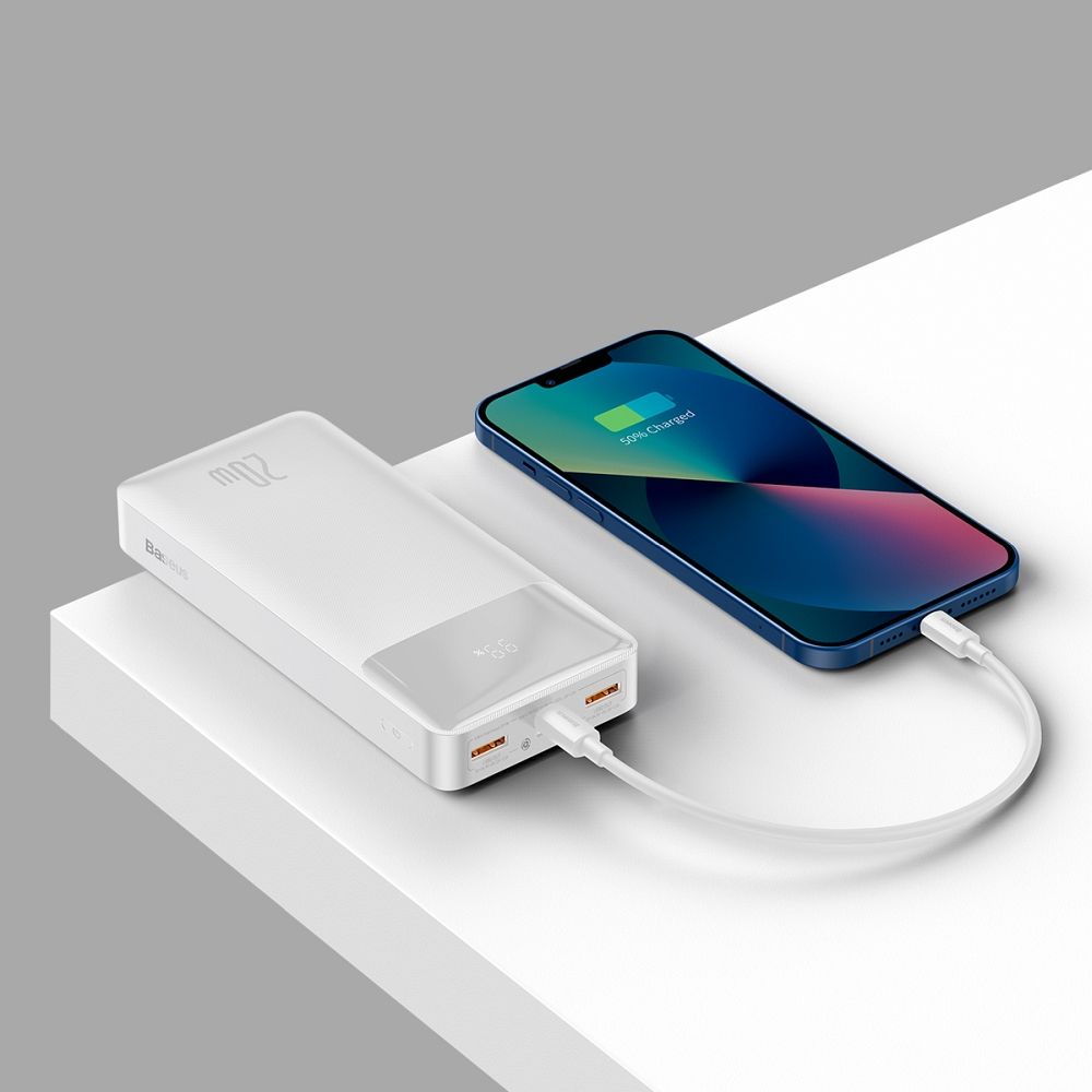BASEUS powerbank 20000 mAh PD QC3.0 3A 20W PPBD050302 white