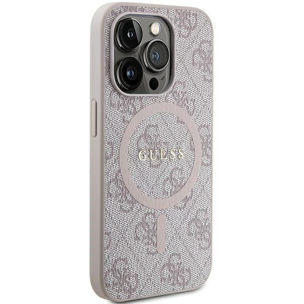 GUESS case for IPHONE 13 Pro Max compatible with MagSafe GUHMP13XG4GFRP (4G Ring classic logo) pink