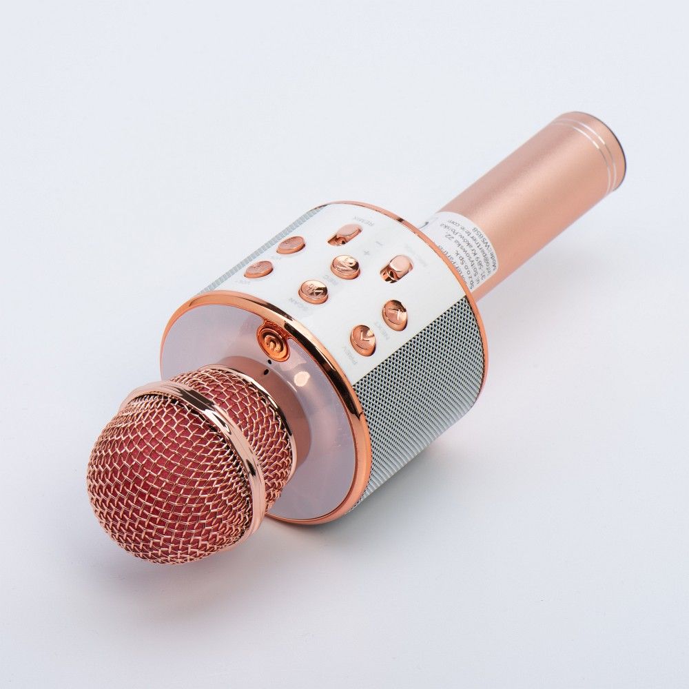 Multimedia karaoke microphone CR58 pink gold