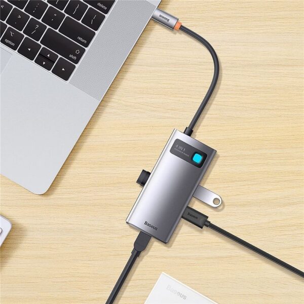 BASEUS adapter HUB 4in1 Type C WKWG070113/BS-OH067 0,17 m gray