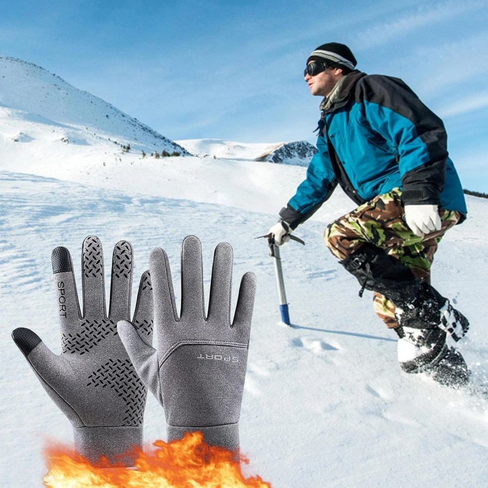 Winter gloves insulated with smartphone function size XL RC-K-1180 gray