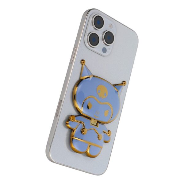 Phone stand DOLL - stick-on - blue