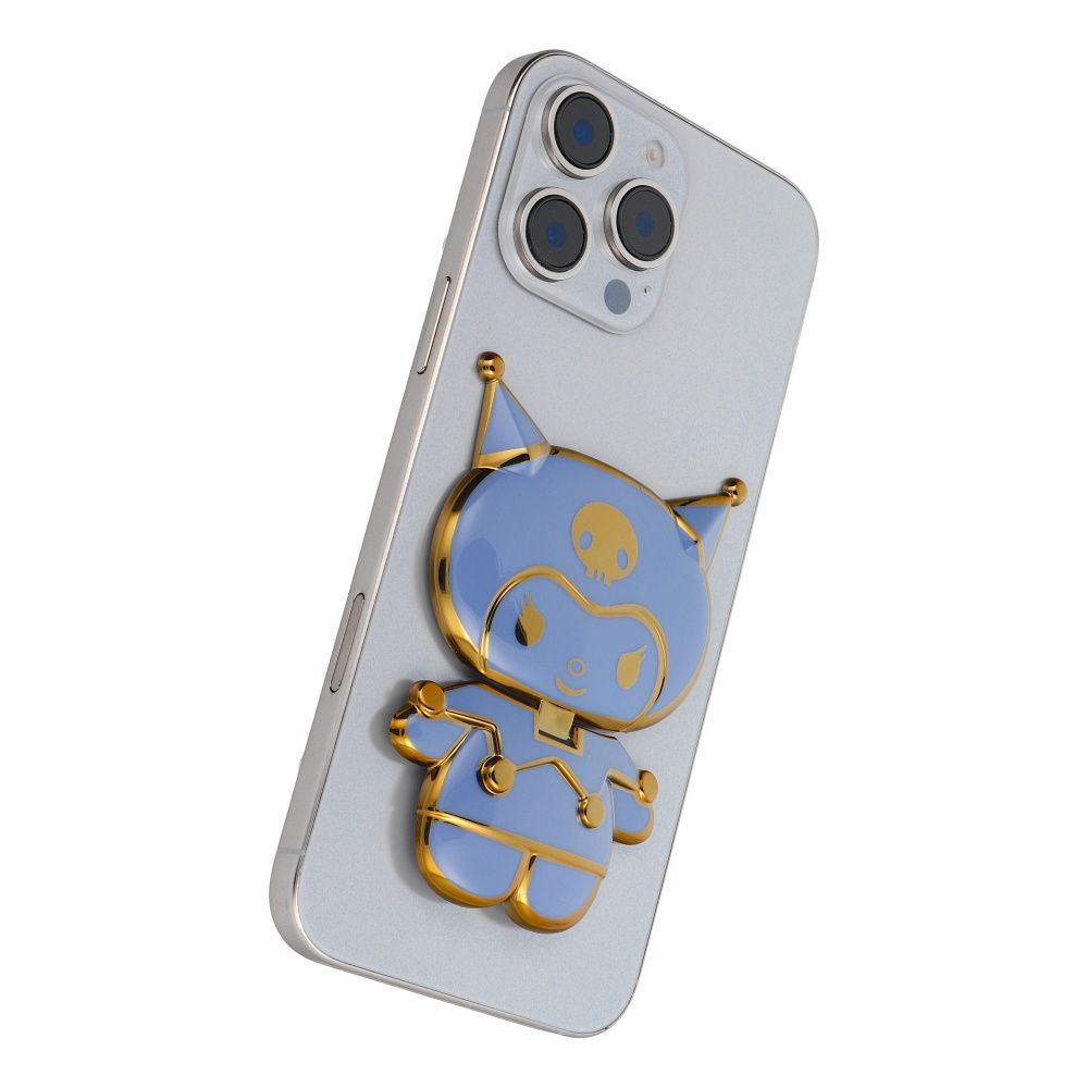 Phone stand DOLL - stick-on - blue