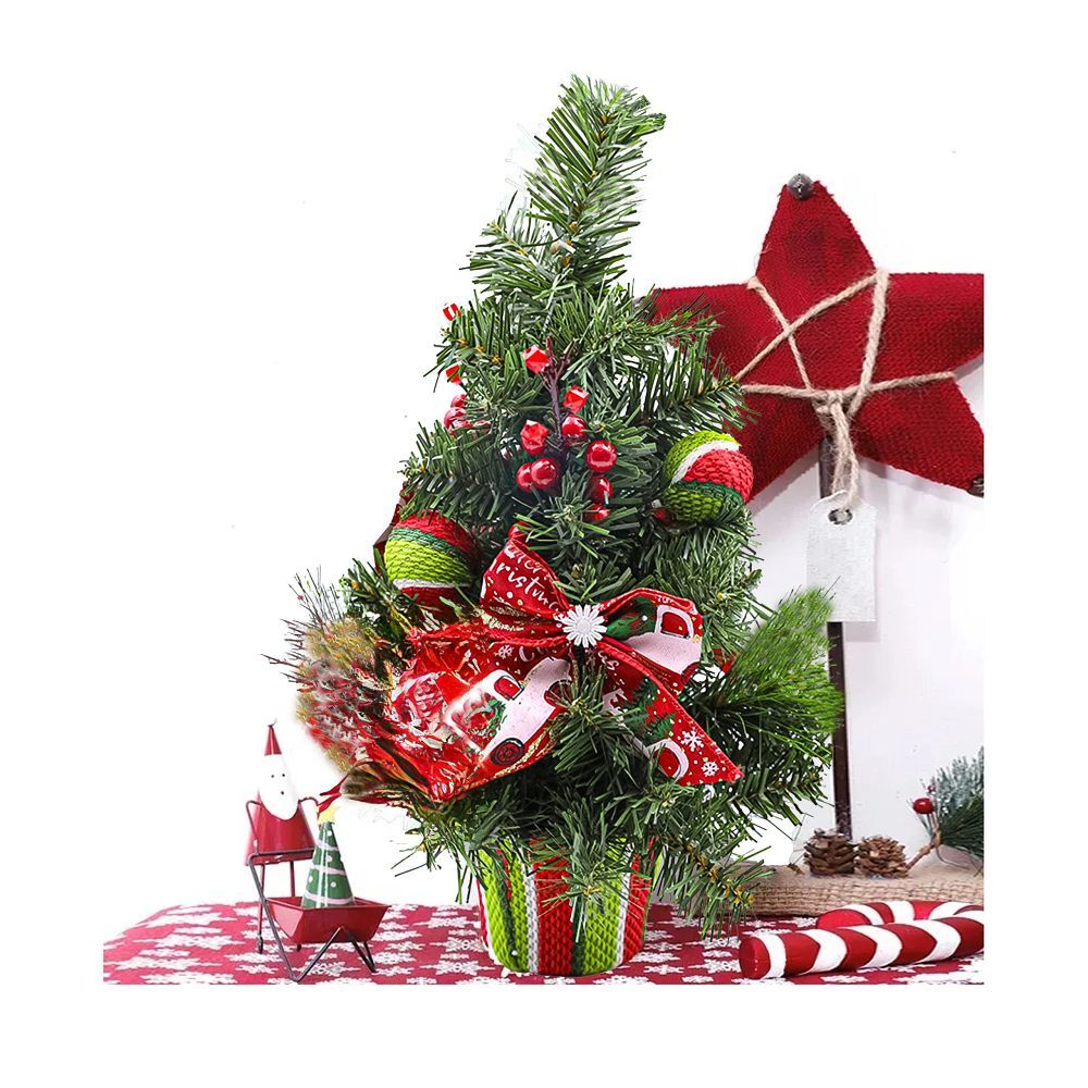 Decorative Christmas tree for desk 50 cm RC-K-432 green