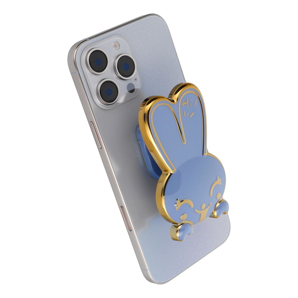 Phone stand RABBIT - stick-on - blue
