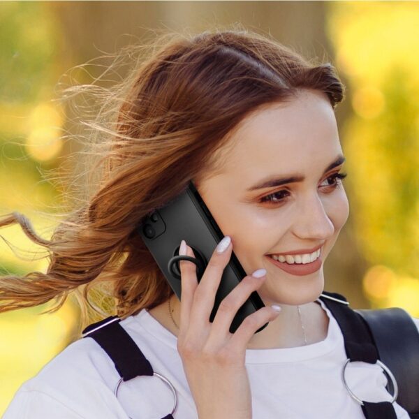 SILICONE RING case for IPHONE 17 black
