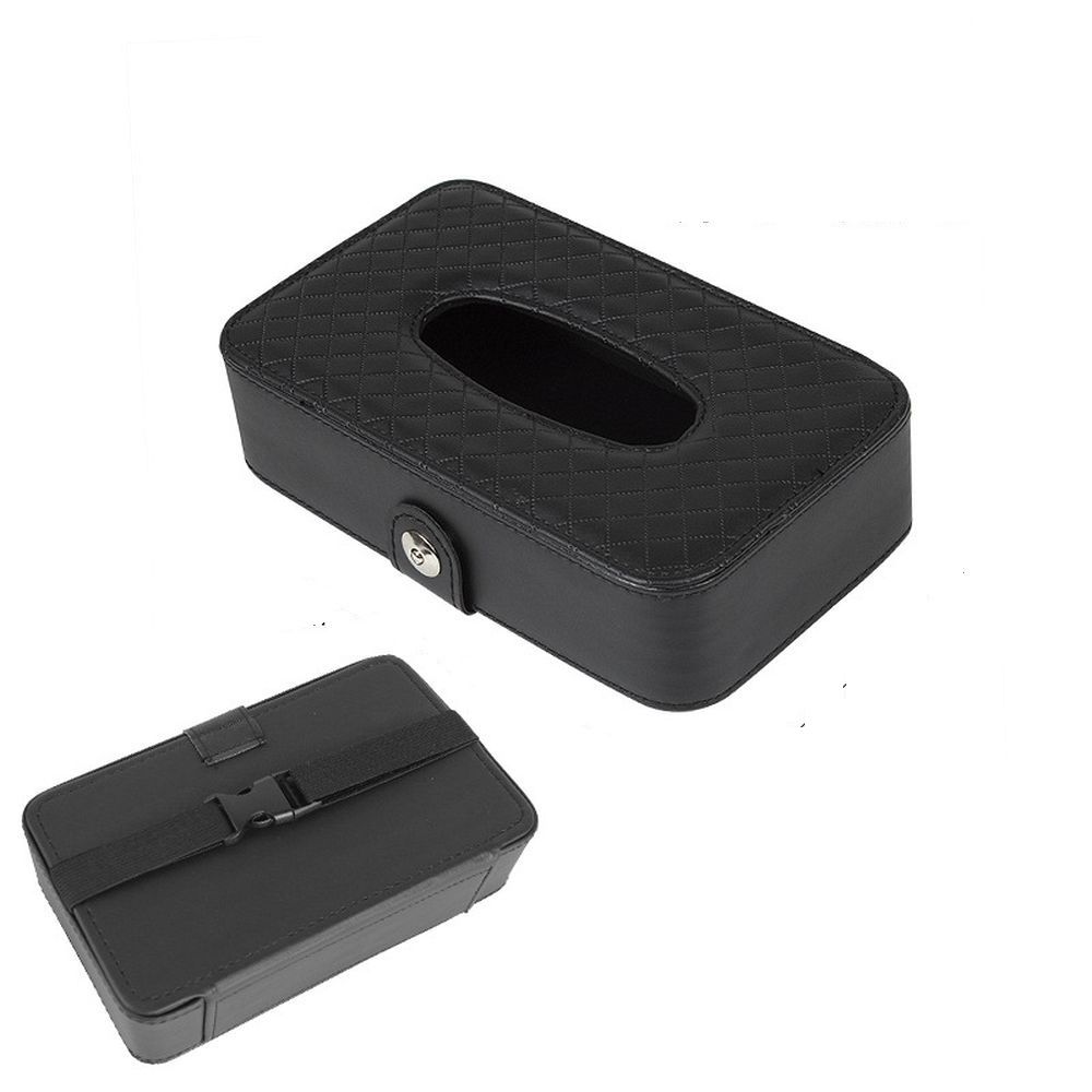Tissue box with strap black