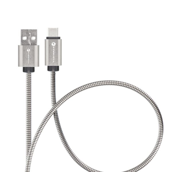 FORCELL F-ENERGY Metal C234 cable USB A to Type C QC4.0A 3A 66W 2 m silver