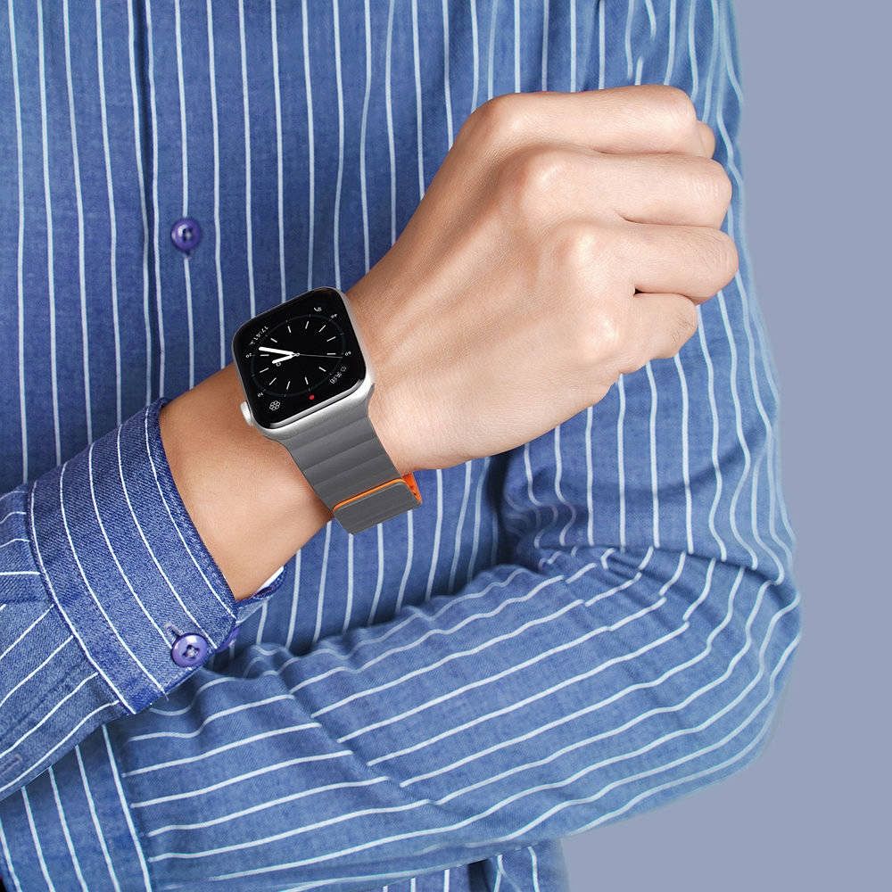 DUX DUCIS strap CHAIN magnetic silicone for Apple Watch 38 / 40 / 41 mm grey