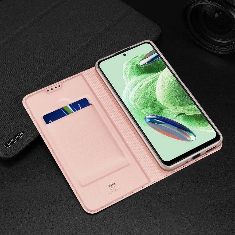 DUX DUCIS wallet case SKIN PRO for REDMI NOTE 12 5G rose