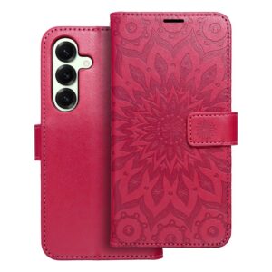 MEZZO Book case for SAMSUNG S25 mandala magenta