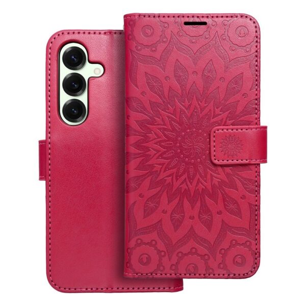 MEZZO Book case for SAMSUNG S25 mandala magenta