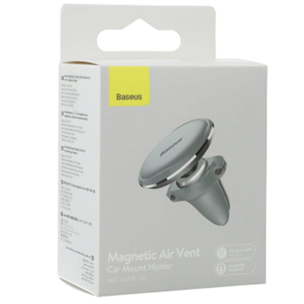 BASEUS magnetic car holder for air vent SUGX020012/SUGX-AOV silver