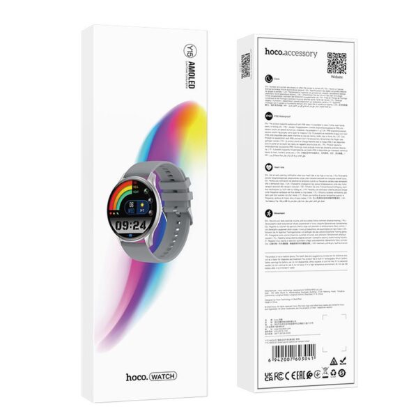 EOL HOCO smartwatch with call function AMOLED Y15 silver